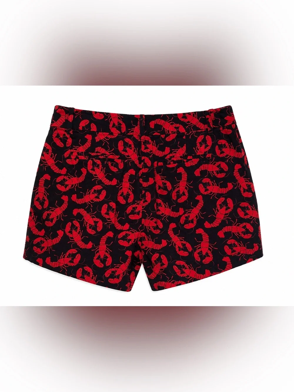 J. Crew Black Shorts with Red Lobster Print